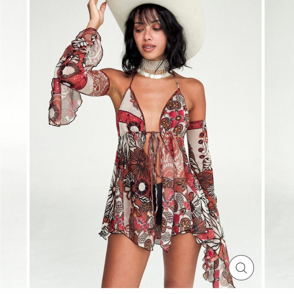 HerPony the label Gypsie micro mini dress and arm warmers
